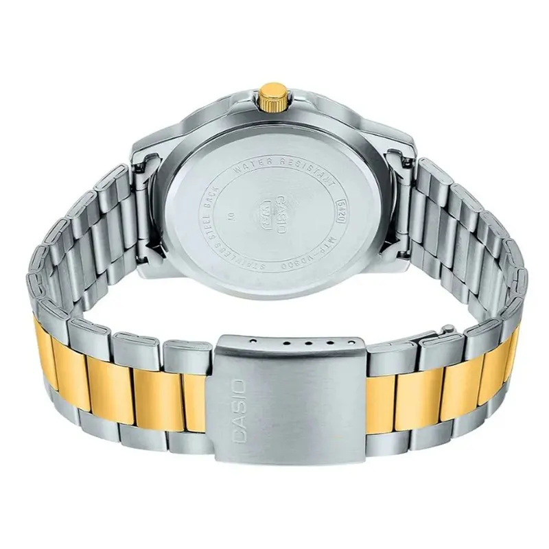 Casio Enticer Multifunction Black Dial Two-Tone Men's Watch- MTP-VD300SG-1E